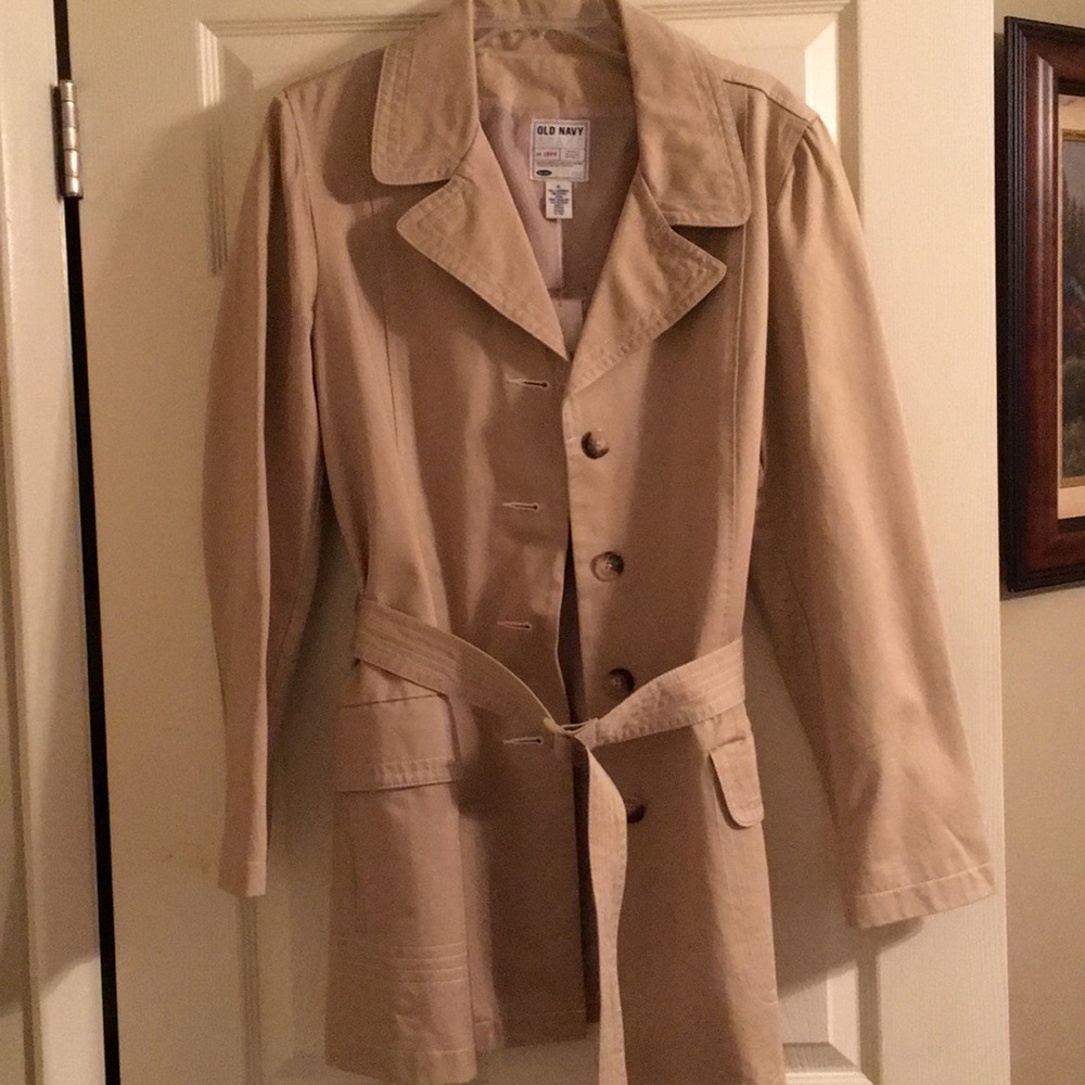 Old navy belted trench